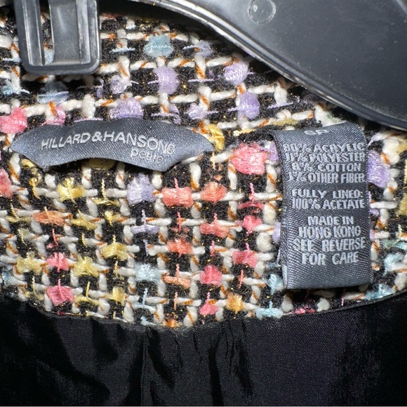 Hillard & Hanson multicolored tweed blazer jacket - Picture 3 of 4